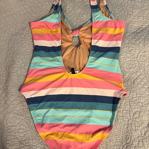 J Crew Swimsuit for women. Striped pastel colors. - Picture 3 of 3